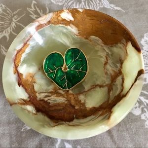 Heart-Shaped Lilypad Pin/Brooch